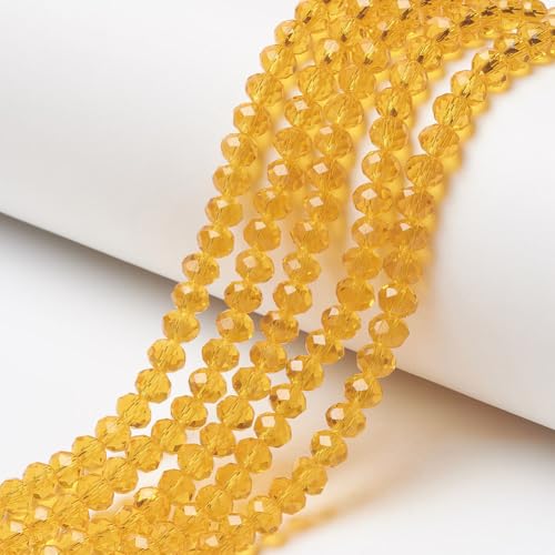 Elecrelive Kristallglasperlen zum Basteln, 6 mm, facettierte Rondelle-Kristallperlen, lose Abstandshalter, Kristalle, 830 Stück, für Armbänder, Halsketten, Schmuck, Sonnenfänger, Orange Elecrelive Kristallglasperlen zum Basteln, 6 mm, facettierte Rondelle-Kristallperlen, lose Abstandshalter, Kristalle, 830 Stück, für Armbänder, Halsketten, Schmuck, Sonnenfänger, Orange von EEE ELECRELIVE