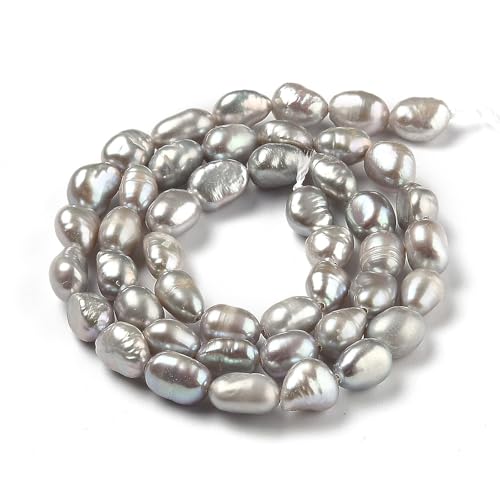 Elecrelive Natürliche Süßwasserperlen, Grau, unregelmäßig, kleine Perlen, Zuchtperlen, loser Edelstein, 6–8 mm, 45 Stück/Strang, für Ohrringe, Armbänder, Halsketten, DIY Handwerk Elecrelive Natürliche Süßwasserperlen, Grau, unregelmäßig, kleine Perlen, Zuchtperlen, loser Edelstein, 6–8 mm, 45 Stück/Strang, für Ohrringe, Armbänder, Halsketten, DIY Handwerk von EEE ELECRELIVE