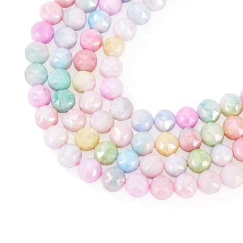 Elecrelive Polyedrische Glas-Kristallperlen, bunt, facettiert, Edelsteinimitat, für Armbänder, Halsketten, Ohrringe, Schmuckherstellung, 2 Stränge Elecrelive Polyedrische Glas-Kristallperlen, bunt, facettiert, Edelsteinimitat, für Armbänder, Halsketten, Ohrringe, Schmuckherstellung, 2 Stränge von EEE ELECRELIVE