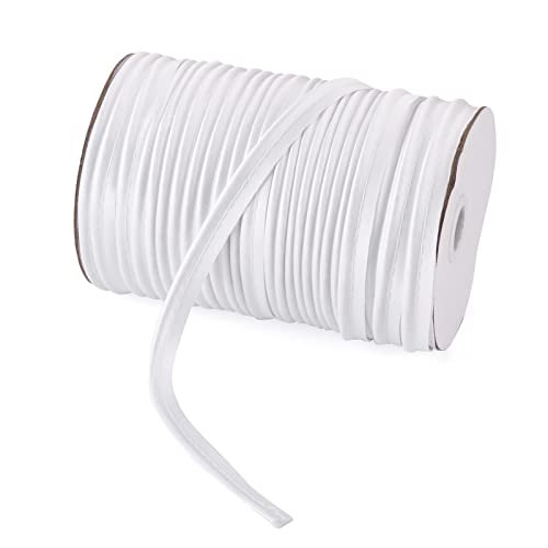 Elecrelive Schrägband zum Nähen, doppelt gefaltetes Schrägband zum Nähen, 0,95 cm, Polyester-Stoffband zum Nähen, Quilten, Säumen, Binden, 90 m, Weiß Elecrelive Schrägband zum Nähen, doppelt gefaltetes Schrägband zum Nähen, 0,95 cm, Polyester-Stoffband zum Nähen, Quilten, Säumen, Binden, 90 m, Weiß von EEE ELECRELIVE