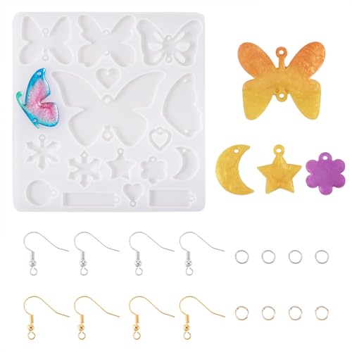 Elecrelive Silikonformen für Ohrringe, Feenflügel, Schmuck, Gießformen, Harz, Ohrringe, Anhänger, Herstellung für DIY, Handwerk, Halskette, Schlüsselanhänger, Dekoration Elecrelive Silikonformen für Ohrringe, Feenflügel, Schmuck, Gießformen, Harz, Ohrringe, Anhänger, Herstellung für DIY, Handwerk, Halskette, Schlüsselanhänger, Dekoration von EEE ELECRELIVE