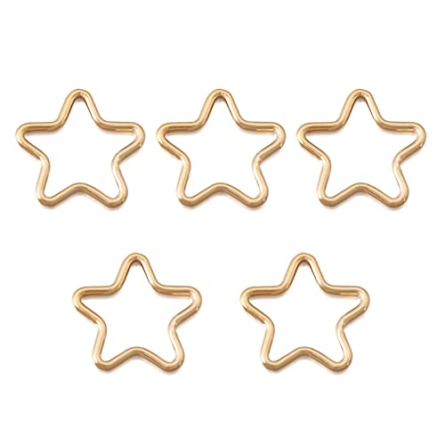 Elecrelive Verbindungsringe, 14 Karat Gold, gefüllt, Sternform, offene Rückseite, Lünettenrahmen für dauerhaften Schmuck, DIY, Armband, Halskette, Ohrringe, 5 Stück Elecrelive Verbindungsringe, 14 Karat Gold, gefüllt, Sternform, offene Rückseite, Lünettenrahmen für dauerhaften Schmuck, DIY, Armband, Halskette, Ohrringe, 5 Stück von EEE ELECRELIVE