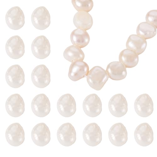 Elecrelive Weiße Süßwasserperlen für Schmuck, unregelmäßige Zuchtperlen, 5–6 mm, 55 Stück/Strang, echte Edelsteinperlen für Ohrringe, Armbänder, Halsketten, DIY Handwerk Elecrelive Weiße Süßwasserperlen für Schmuck, unregelmäßige Zuchtperlen, 5–6 mm, 55 Stück/Strang, echte Edelsteinperlen für Ohrringe, Armbänder, Halsketten, DIY Handwerk von EEE ELECRELIVE