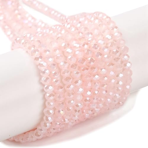 Elecrelive facettierte Glasperlen für Schmuckherstellung, 3 mm, Rondelle-Kristallperlen, hellrosa, gebackene Farbe, Glas-Abstandshalter für DIY-Armbänder, Halsketten, Ohrringe, Schlüsselanhänger Elecrelive facettierte Glasperlen für Schmuckherstellung, 3 mm, Rondelle-Kristallperlen, hellrosa, gebackene Farbe, Glas-Abstandshalter für DIY-Armbänder, Halsketten, Ohrringe, Schlüsselanhänger von EEE ELECRELIVE