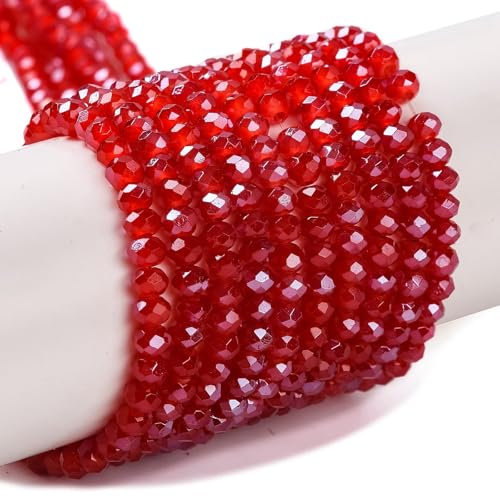 Elecrelive facettierte Glasperlen zur Schmuckherstellung, 3 mm große Kristallperlen, Feuerziegel, gebackene Farbe, Glas-Abstandshalter für DIY-Armbänder, Halsketten, Ohrringe, Schlüsselanhänger Elecrelive facettierte Glasperlen zur Schmuckherstellung, 3 mm große Kristallperlen, Feuerziegel, gebackene Farbe, Glas-Abstandshalter für DIY-Armbänder, Halsketten, Ohrringe, Schlüsselanhänger von EEE ELECRELIVE