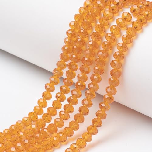 Elecrelive facettierte Rondelle-Glasperlen, 4 mm, Briolette-Kristallglasperlen, lose Abstandshalter, Kristalle, 1100 Stück, für Armbänder, Halsketten, Schmuck, Sonnenfänger, Basteln (Dunkelorange) Elecrelive facettierte Rondelle-Glasperlen, 4 mm, Briolette-Kristallglasperlen, lose Abstandshalter, Kristalle, 1100 Stück, für Armbänder, Halsketten, Schmuck, Sonnenfänger, Basteln (Dunkelorange) von EEE ELECRELIVE