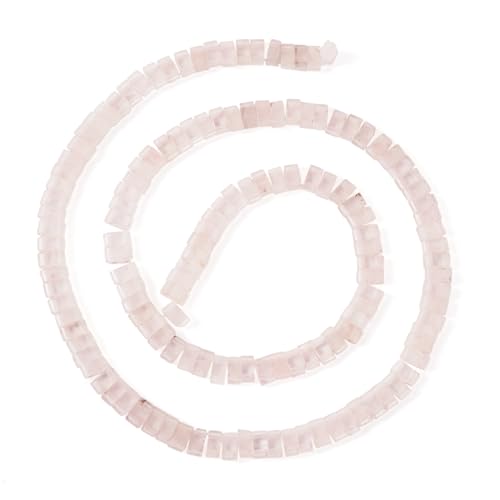 Elecrelive halbe Tila-Perlen, 2 Löcher, Rocailles, 5 x 2,5 x 2 mm, Rosenquarz, flach, rechteckig, japanische Rocailles-Perlen für Schmuckherstellung, mehrsträngig, Armband, Halskette, baumelnde von EEE ELECRELIVE