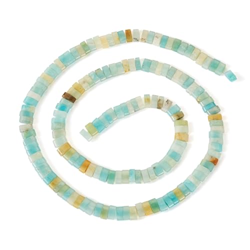 Elecrelive halbe Tila-Perlen für Schmuckherstellung, japanische Rocailles, 2 Löcher, 5 x 2,5 x 2 mm, flach, rechteckig, natürliche Blume, Amazonit-Perlen für mehrsträngige Armbänder, Halsketten von EEE ELECRELIVE