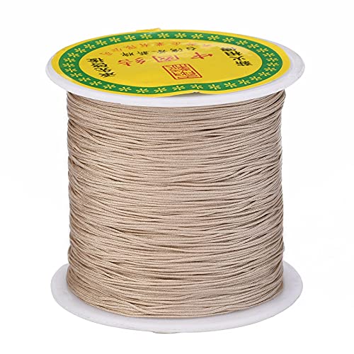 Geflochtenes Nylon-Bastelgarn für chinesische Knoten, Makramee-Schnur für Halsketten, Armbänder, Schmuckherstellung, 137 m, 0,5 mm, Burly Wood Geflochtenes Nylon-Bastelgarn für chinesische Knoten, Makramee-Schnur für Halsketten, Armbänder, Schmuckherstellung, 137 m, 0,5 mm, Burly Wood von EEE ELECRELIVE