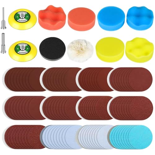 EEEkit 132 Stück Polierschwamm Auto Set, 3 Zoll Schleifscheiben Schwamm Polierschwämme Pads & Wolle Polieren Puffer Pads, Auto-Polier-Kit Für Autopolitur Kratzer Entfernen EEEkit 132 Stück Polierschwamm Auto Set, 3 Zoll Schleifscheiben Schwamm Polierschwämme Pads & Wolle Polieren Puffer Pads, Auto-Polier-Kit Für Autopolitur Kratzer Entfernen von EEEKit