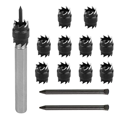 EEEKit Punktschweiß Schneider Kit 13er-Pack, 3/8"HSS Spot Weld Cutter Entferner Bohrer Sechskant Blechlochschneider Entferner für Power Drill Punktschweißen von EEEKit