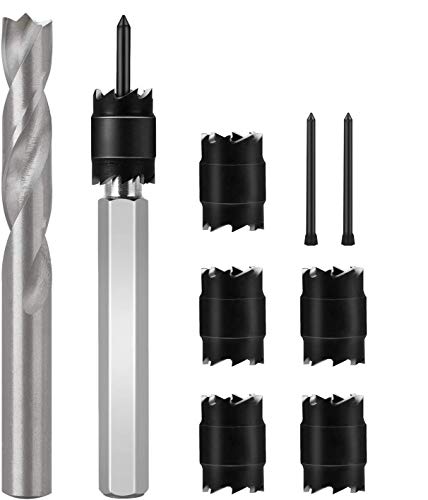 EEEKit Punkt Schweißschneider Kit, 3/8 Zoll Bohrerwerkzeuge Blechlochschneider Stanzentferner Abscheider für Automatische Bohren Karosseriewerkzeugen, 9 Teilig von EEEKit