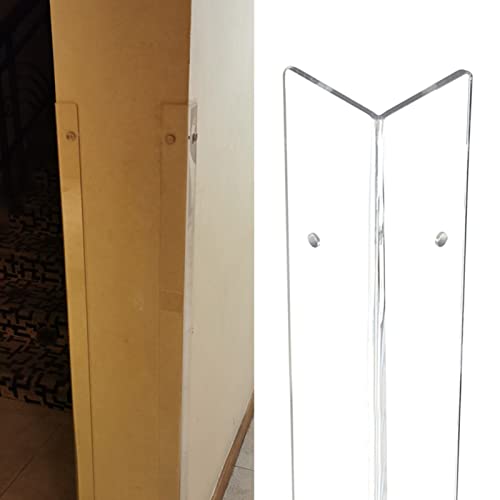Eckenschützer, Wandkantenverkleidung mit Beschlägen, transparenter wasserdichter Eckschutz aus Acryl, 80/100/120/150 cm lang (Farbe: BxL, Größe: 5 x 120 cm/1,97 x 47,24 Zoll) ( Color : Wxl , Size : 5x von EFARMA
