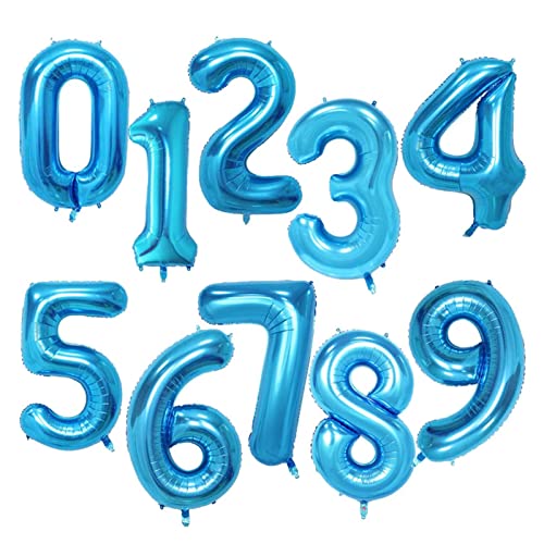❀ Geburtstag Party Luftballons, Party-Baby-Luftballons, 40-Zoll-große Folien-Geburtstagsballons, Zahlenballon 0-9, alles Gute for Geburtstag, Hochzeit, Party-Dekorationen, Dusche, große Figuren, Globo von EFARMA