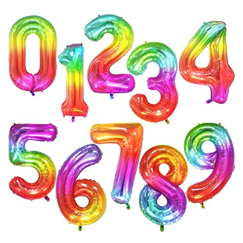 ❀ Geburtstag Party Luftballons, Party-Baby-Luftballons, Luftballons, 40 Zoll, große Folien-Geburtstagsballons, Zahlenballon 0–9, alles Gute for Geburtstag, Hochzeit, Party-Dekorationen, Dusche, große von EFARMA
