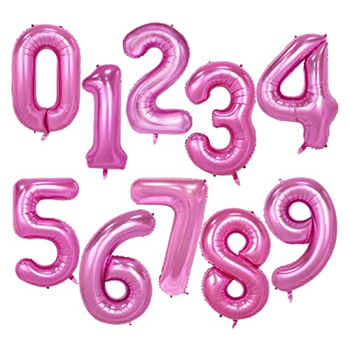 ❀ Geburtstag Party Luftballons, Party-Baby-Luftballons, Luftballons, 40 Zoll, große Folien-Geburtstagsballons, Zahlenballon 0–9, alles Gute for Geburtstag, Hochzeitsfeier, Dekorationen, Dusche, große von EFARMA
