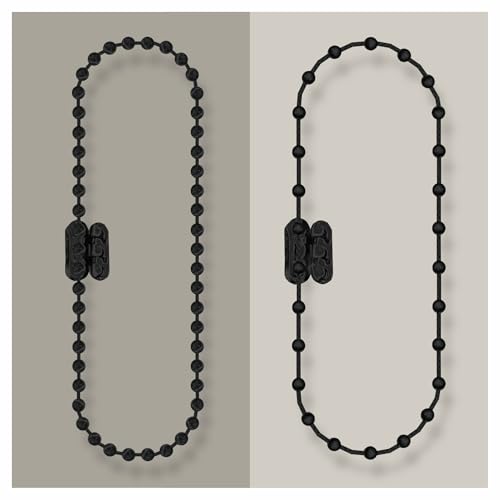 EFIXS Rollokette aus PVC (Bedienkette) - mit Kettenverbinder - Bedienlänge 10 Meter - 4,5 x 6 mm - für Rollos, Jalousien, Lamellenvorhänge, Farbe: schwarz von EFIXS