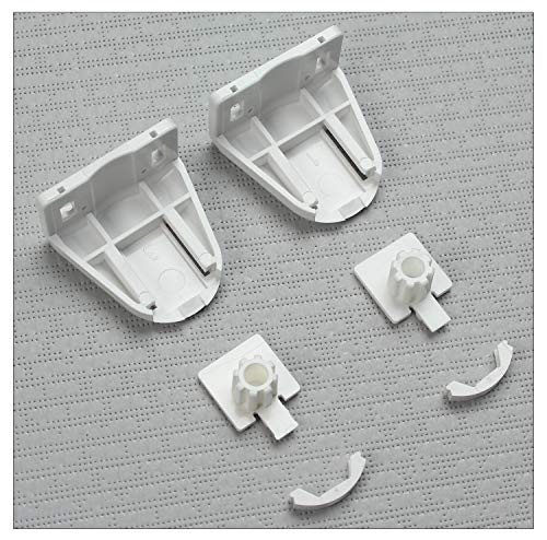 EFIXS Rolloträger (Rollohalter) aus PVC, 35 mm x 35 mm x 25 mm, Farbe: Weiss, 1 Paar - 5 Paar, Hier: 5 Paar, für Wand-, Decken- oder Nischenmontage von EFIXS