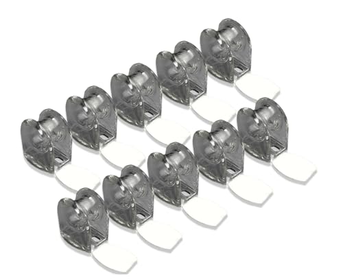 EFIXS Selbstklebender Kettenhalter/Kettenspanner - Farbe: transparent - für Bedienketten (Kugelketten) - 10 Stück von EFIXS