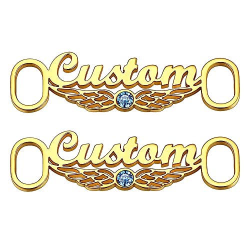 Personalisierte Schuhschnalle1 Paar individuelle Schnürsenkel Anhänger Schuh-ID-Tag Gold/Schwarz/Edelstahl Schnürsenkel Dekoration Anhänger Schuhe Namensschild Initialen-Anhänger-Zubehör Personalisierte Schuhschnalle1 Paar individuelle Schnürsenkel Anhänger Schuh-ID-Tag Gold/Schwarz/Edelstahl Schnürsenkel Dekoration Anhänger Schuhe Namensschild Initialen-Anhänger-Zubehör von EFJSKHFLKADsdk