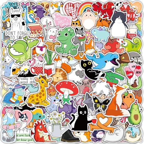 100 Stücke Sticker Tiere, Aufkleber Kinder, Wasserfest, Lustige Tiermuster, Lernende Tiere Im Spiel, Tiermuster für Jungen Mädchen 100 Stücke Sticker Tiere, Aufkleber Kinder, Wasserfest, Lustige Tiermuster, Lernende Tiere Im Spiel, Tiermuster für Jungen Mädchen von EFNHJF5