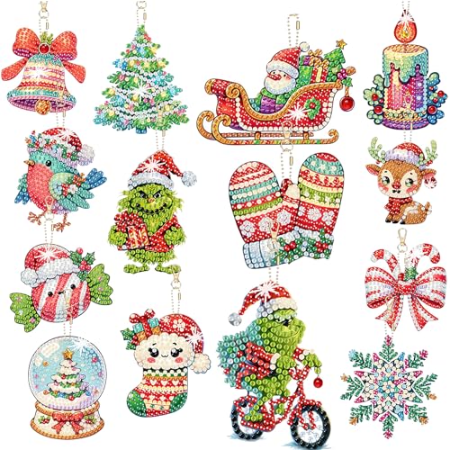 EFNHJF5 14 Set 5D Diamond Painting Weihnachten, Kinder Painting Kit, DIY Schlüsselanhänger Anhänger EFNHJF5 14 Set 5D Diamond Painting Weihnachten, Kinder Painting Kit, DIY Schlüsselanhänger Anhänger von EFNHJF5