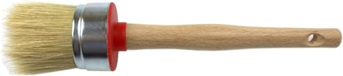 EFO Rundpinsel Ø 40 mm | Ringpinsel mit ergonomischem Holzgriff und langlebigen Borsten | Pinsel für Möbel, Türen, Zäune - präzises Arbeiten, gleichmäßigen Farbauftrag | Malerpinsel von EFO