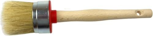 Rundpinsel Ø 50 mm | Ringpinsel mit ergonomischem Holzgriff und langlebigen Borsten | Pinsel für Möbel, Türen, Zäune - präzises Arbeiten, gleichmäßigen Farbauftrag | Malerpinsel von EFO