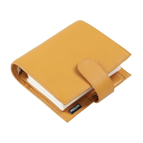 EFRJUWI Planer-Notizbuch im Taschenformat, Mini-Tagebuch-Organizer, Tagebuch-Notizblock(Pebbled Mustard Pebbled Light blue) von EFRJUWI