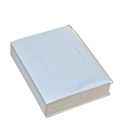 EFRJUWI Verdicken Sie das Notizbuch mit transparenter Abdeckung, Notizblock, Tagebuch, Handbuch, horizontales Notizbuch, Büro, Schulbedarf(Blue) von EFRJUWI