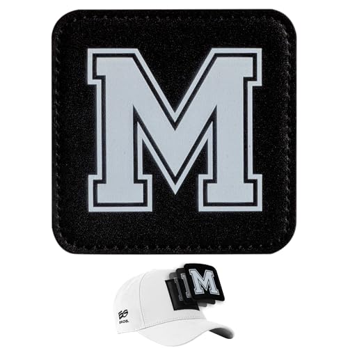 EG BROS Klett-Patch für Caps – Motiv: Buchstabe M Schwarz – austauschbares Logo – kompatibel mit Basecap & Trucker Cap – zum Sammeln & Individualisieren – starker Klettverschluss – langlebig von EG BROS