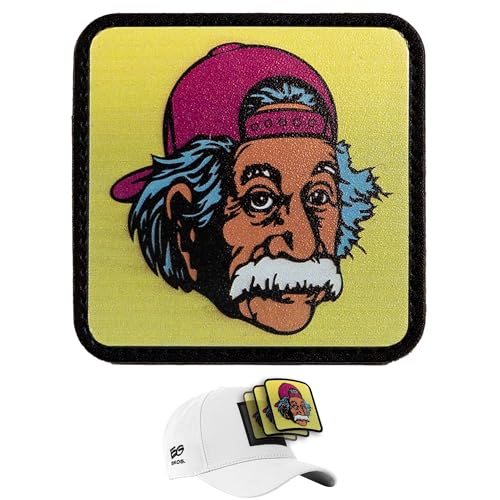 EG BROS Klett-Patch für Caps – Motiv: Einstein – austauschbares Logo – kompatibel mit Basecap & Trucker Cap – zum Sammeln & Individualisieren – starker Klettverschluss – langlebig EG BROS Klett-Patch für Caps – Motiv: Einstein – austauschbares Logo – kompatibel mit Basecap & Trucker Cap – zum Sammeln & Individualisieren – starker Klettverschluss – langlebig von EG BROS