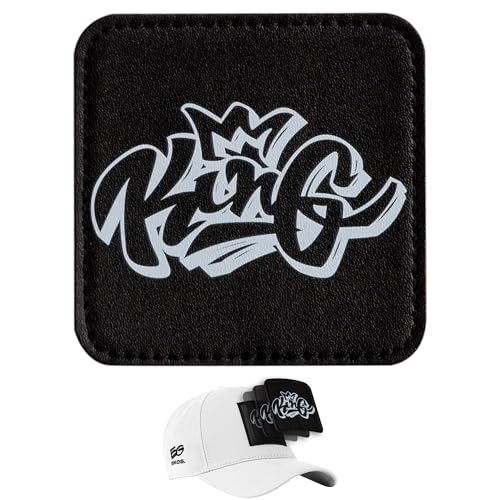 EG BROS Klett-Patch für Caps – Motiv: King – austauschbares Logo – kompatibel mit Basecap & Trucker Cap – zum Sammeln & Individualisieren – starker Klettverschluss – langlebig von EG BROS
