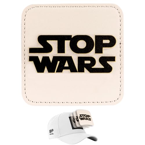 EG BROS Klett-Patch für Caps – Motiv: Stop Wars – austauschbares Logo – kompatibel mit Basecap & Trucker Cap – zum Sammeln & Individualisieren – starker Klettverschluss – langlebig von EG BROS