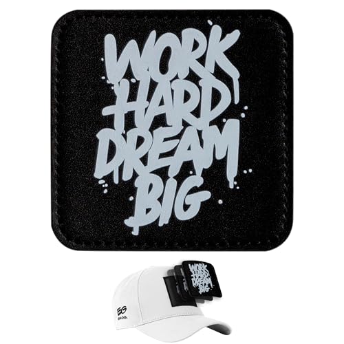 EG BROS Klett-Patch für Caps – Motiv: Work Hard Dream Big – austauschbares Logo – kompatibel mit Basecap & Trucker Cap – zum Sammeln & Individualisieren – starker Klettverschluss – langlebig EG BROS Klett-Patch für Caps – Motiv: Work Hard Dream Big – austauschbares Logo – kompatibel mit Basecap & Trucker Cap – zum Sammeln & Individualisieren – starker Klettverschluss – langlebig von EG BROS