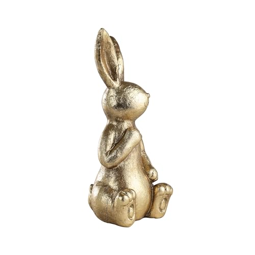 EGLO LIVING Osterdeko Hase Chilandy, Deko Figur Ostern Frühling, Frühlingsdeko Osterhase, Elegante Tischdeko, Osterfigur aus Kunststein in Gold, 25,5 cm von EGLO LIVING