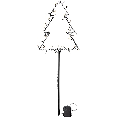 EGLO LED Weihnachtsbaum mit Erdspieß, Weihnachtsbeleuchtung außen, beleuchtete Weihnachtsdeko Outdoor mit Timer, batteriebetriebene Gartendeko Weihnachten, Metall in Schwarz, warmweiß, 90 cm EGLO LED Weihnachtsbaum mit Erdspieß, Weihnachtsbeleuchtung außen, beleuchtete Weihnachtsdeko Outdoor mit Timer, batteriebetriebene Gartendeko Weihnachten, Metall in Schwarz, warmweiß, 90 cm von EGLO