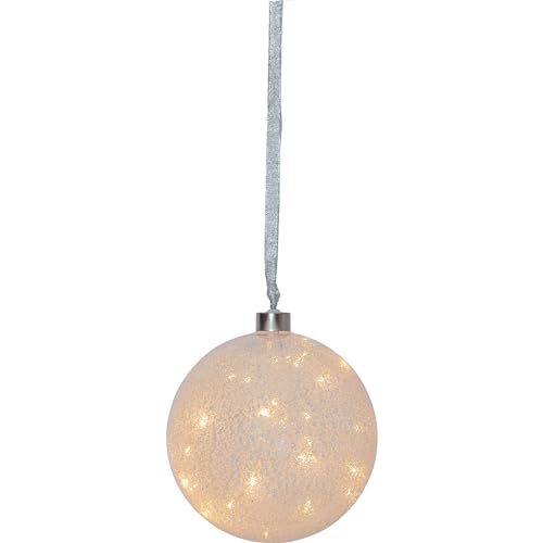 EGLO LED Weihnachtskugel für Innen, beleuchtete Glaskugel zum Aufhängen Ø 15 cm, Leuchtkugel zum Hängen, warmweiß, Strom-Betrieb von EGLO