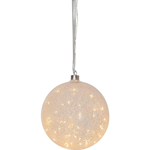 EGLO LED-Weihnachtskugel für Innen, beleuchtete Glaskugel zum Aufhängen Ø 20 cm, Leuchtkugel zum Hängen, warmweiß, Strom-Betrieb von EGLO