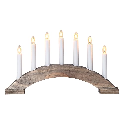 EGLO Lichterbogen Weihnachten mit 7 Kerzen, Fensterleuchter gebogen aus Holz in Braun, Schwibbogen mit Kabel, Weihnachtsbeleuchtung Fenster, E10 Fassung, warmweiß EGLO Lichterbogen Weihnachten mit 7 Kerzen, Fensterleuchter gebogen aus Holz in Braun, Schwibbogen mit Kabel, Weihnachtsbeleuchtung Fenster, E10 Fassung, warmweiß von EGLO