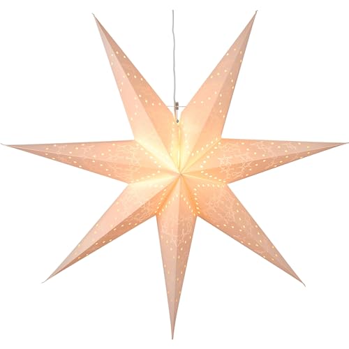 EGLO Weihnachtsstern für innen, Dekostern beleuchtet aus Papier zum Aufhängen, Fenster-Leuchtstern in Weiß, 3D Adventsstern mit Kabel, E14 EGLO Weihnachtsstern für innen, Dekostern beleuchtet aus Papier zum Aufhängen, Fenster-Leuchtstern in Weiß, 3D Adventsstern mit Kabel, E14 von EGLO