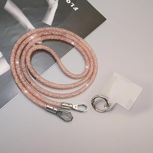 EGLUCK Schulter- und Rücken-Handygurt mit abnehmbarem Anhänger, zum Umhängen, rückstellbar, Netz-Strassstein, Lange manuelle Perlenkette, Handy-Lanyard EGLUCK Schulter- und Rücken-Handygurt mit abnehmbarem Anhänger, zum Umhängen, rückstellbar, Netz-Strassstein, Lange manuelle Perlenkette, Handy-Lanyard von EGLUCK
