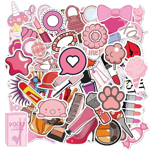 100 Stück Süße Aufkleber, Mädchenaufkleber, Rosa Aufkleber, Wasserfeste Aufkleber, Dekorative Aufkleber Zum Dekorieren Von Sammelalben, Computern, Trinkgläsern Usw. von EHDWXVZM