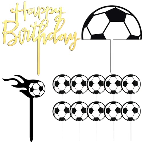 13 Stück Fußball-Geburtstagseinsätze, Fußball-Kuchendekorationen, Fußball-Kuchenaufsätze, Lustige Fußball-Kuchendekorationseinsätze, Kuchenzubehör 13 Stück Fußball-Geburtstagseinsätze, Fußball-Kuchendekorationen, Fußball-Kuchenaufsätze, Lustige Fußball-Kuchendekorationseinsätze, Kuchenzubehör von EHDWXVZM