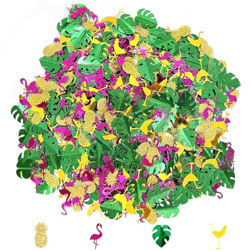 30 G Hawaiianisches Konfetti, Glitzernde Ananas, Weingläser, Palmblätter, Flamingo-Konfetti, Tropische Partydekorationen Am Meer, Streusel, Partyzubehör 30 G Hawaiianisches Konfetti, Glitzernde Ananas, Weingläser, Palmblätter, Flamingo-Konfetti, Tropische Partydekorationen Am Meer, Streusel, Partyzubehör von EHDWXVZM