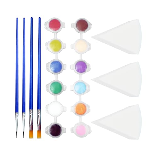 4 Stück Malstifte, 3 Stück Malschwämme, 12 Stück Buntfarben, Aquarellmalstifte, Pausstifte Mit Schwämmen, Strichstifte, Hakenstifte, Kunstmalset 4 Stück Malstifte, 3 Stück Malschwämme, 12 Stück Buntfarben, Aquarellmalstifte, Pausstifte Mit Schwämmen, Strichstifte, Hakenstifte, Kunstmalset von EHDWXVZM