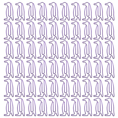 60 Stück Pinguin-Büroklammern, Cartoon-Tier-Büroklammern, Büroklammer-Lesezeichen, Aktenklammern, Pinguin-Büroklammern, Geeignet Für Schulen Und Büros von EHDWXVZM