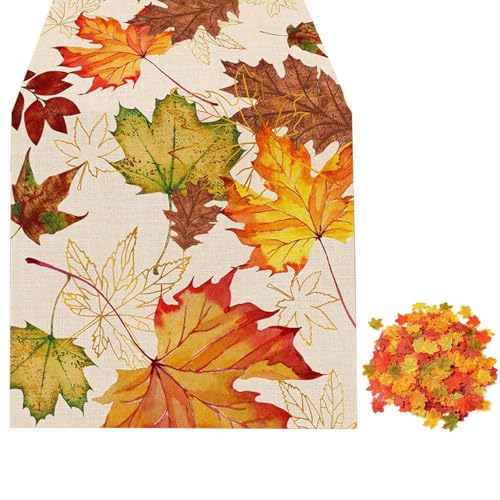 EHDWXVZM 1 Stück Ahornblatt-Tischdecke, 50 Stück Ahornblätter, Herbstthema, Wasser- Und Ölbeständiges Material, Geeignet Für Alle Arten Von Esstischen, Geeignet Für Den Familien- Und Partygebrauch. EHDWXVZM 1 Stück Ahornblatt-Tischdecke, 50 Stück Ahornblätter, Herbstthema, Wasser- Und Ölbeständiges Material, Geeignet Für Alle Arten Von Esstischen, Geeignet Für Den Familien- Und Partygebrauch. von EHDWXVZM