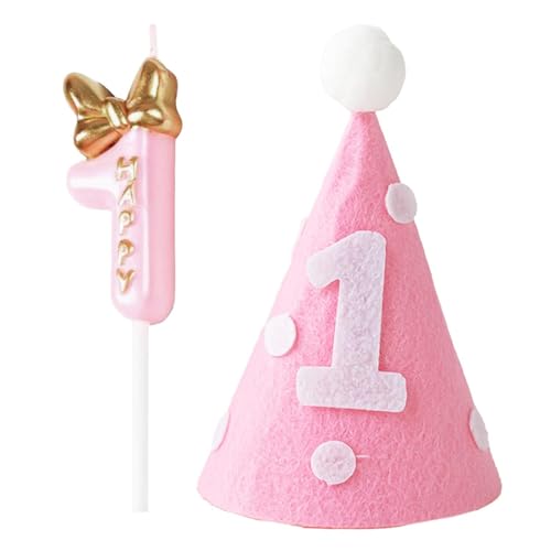 EHDWXVZM 1. Geburtstagskerze und -hut-Set, Kerze, Dekoration, Rosa, Geburtstag, ohne Duft EHDWXVZM 1. Geburtstagskerze und -hut-Set, Kerze, Dekoration, Rosa, Geburtstag, ohne Duft von EHDWXVZM