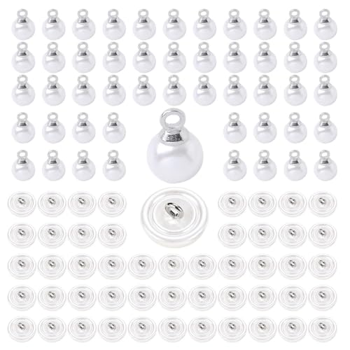 EHDWXVZM 100 Stück Perlenknöpfe, Elegante Einfache Knöpfe, Dekorative Knöpfe Für Kleidung, Nähknöpfe, DIY-Nähzubehör von EHDWXVZM